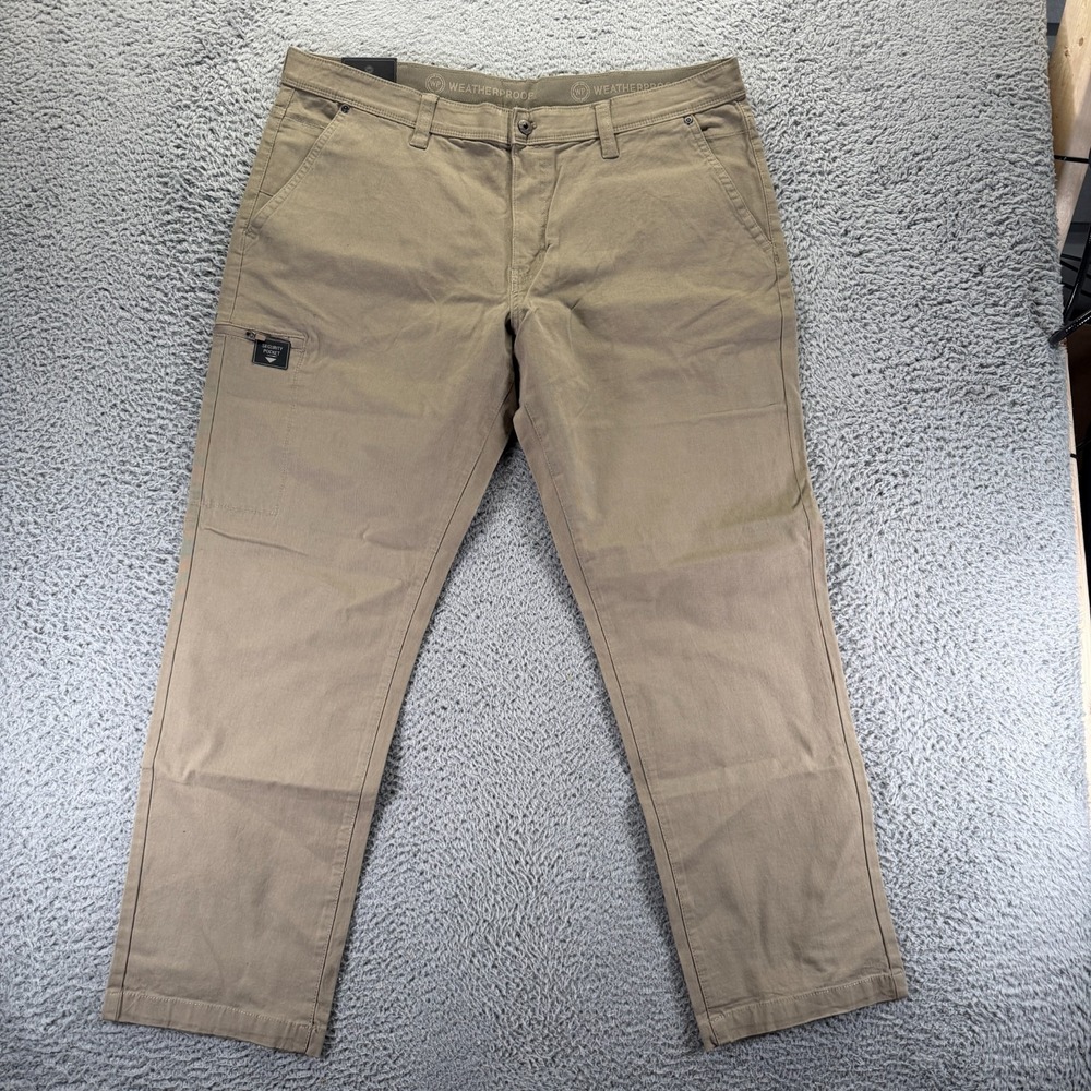 Weatherproof Pant‎ Men's 40x32 Beige Cotton Khakis Straight Leg Workwear Stretch